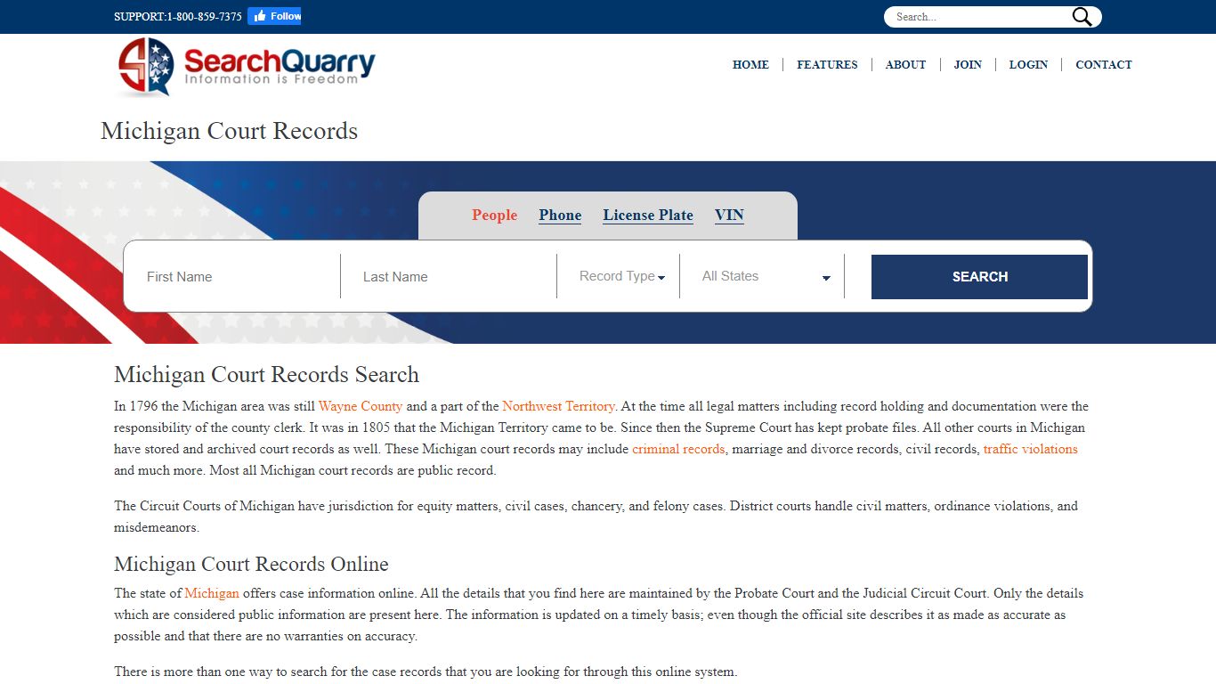 Free Michigan Court Records | Enter a Name to View Court Records Online